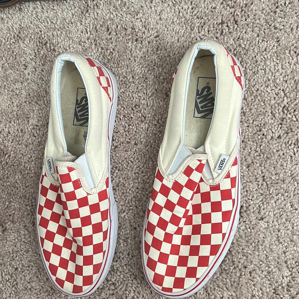 Red checkered vans